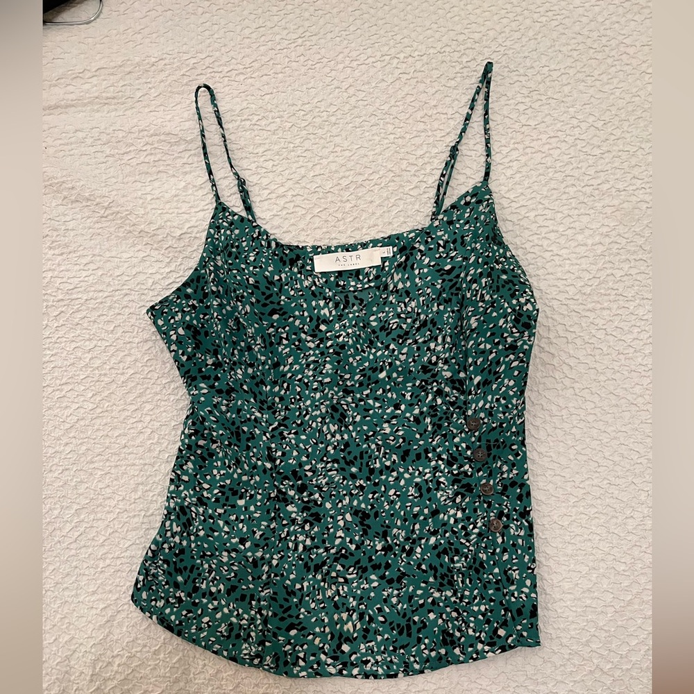 ASTR The Label Green Tank Top, L